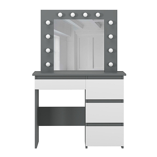 Стол туалетный Beauty 940х430х1400 Графит/Белый бриллиант Art In Head