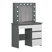 Стол туалетный Beauty 940х430х1400 Графит/Белый бриллиант Art In Head