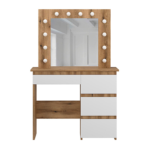Стол туалетный Beauty 940х430х1400 Дуб эвок/Белый бриллиант Art In Head