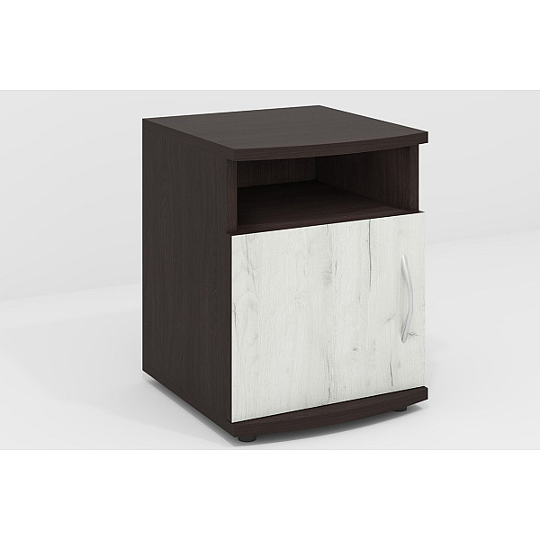 Тумба прикроватная V-2, Венге Магия/Дуб Крафт Белый, 350/350/450 Континент