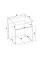 Тумба прикроватная V-2, Антрацит, 350/350/450 Континент