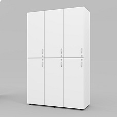 Шкаф секционный для раздевалки ШС-1, Белый, 1200/468/1900 Континент