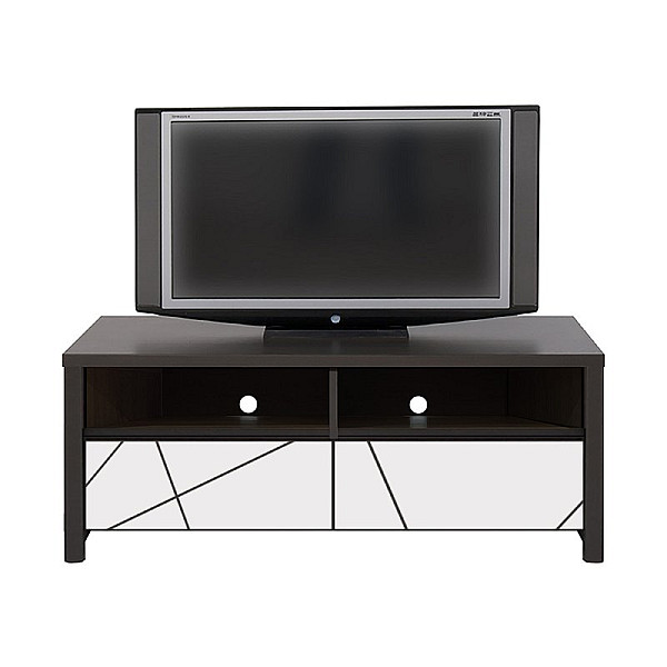 Тумба під ТВ Каспіан МДФ MDF RTV2S/120/40 з 2 шухлядами Венге магія/білий сніг BRW