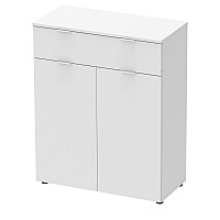 Комод Рон 2 2 фасады 1 ящик Белый 80х38х100 Doros