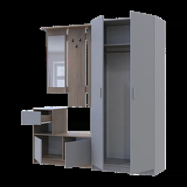 Передпокій Бела та шафа Промо  2 ДСП 190х48х204 Doros