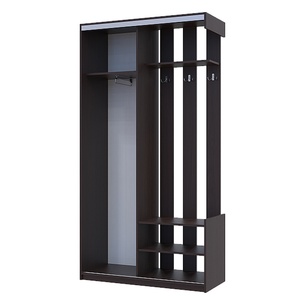 Прихожая City One Door Венге 1 Зеркало 110х45х210 Doros