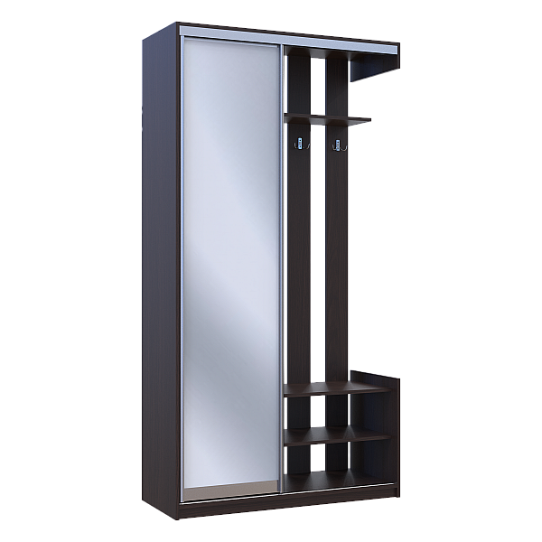 Прихожая City One Door Венге 1 Зеркало 110х45х210 Doros