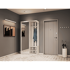Прихожая City One Door Белый 1 Зеркало 110х45х210 Doros