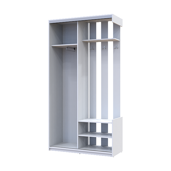 Передпокій City One Door Білий 1 Дзеркало 110х45х210 Doros