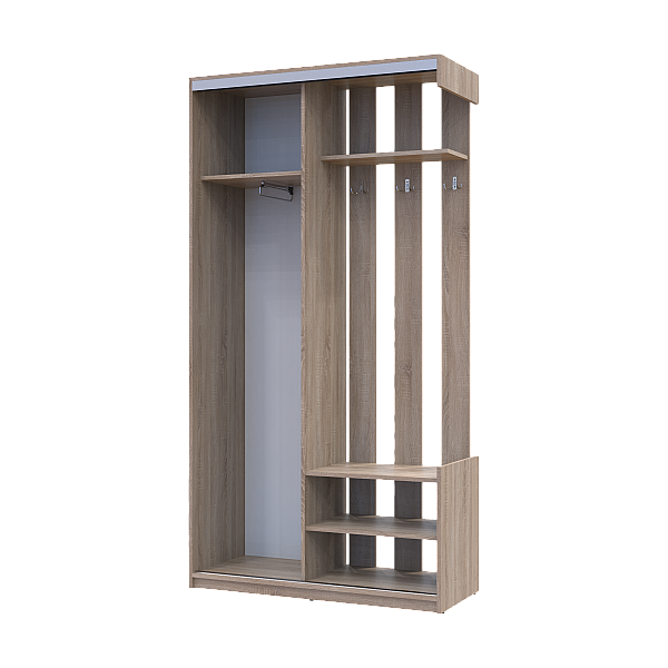 Передпокій City One Door Дуб Cонома 1 Дзеркало 110х45х210 Doros