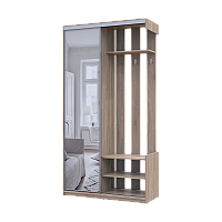 Прихожая City One Door Дуб Cонома 1 Зеркало 110х45х210 Doros