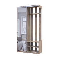 Прихожая City One Door Дуб Cонома 1 Зеркало 110х45х210 Doros