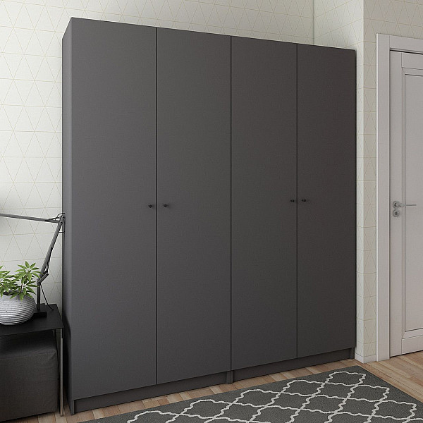 Шафа для одягу комплект Промо Графіт Графіт 2+2 ДСП 180х48х204 Doros