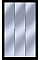 Комплект Гелар Графит 3 Зеркала 117х49.5х203.4 Doros