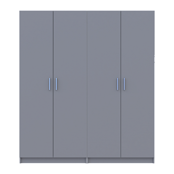 Комплект Промо с полками Серый 2+2 ДСП 180х48х204 Doros