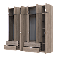 Комплект Лукас Дуб сонома 3+3 ДСП 255х50х240 Doros