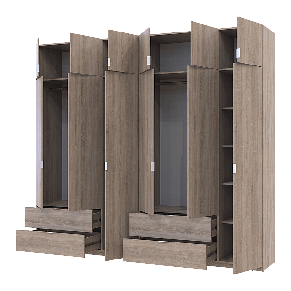 Комплект Лукас Дуб сонома 3+3 ДСП 270х50х240 Doros