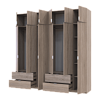 Комплект Лукас Дуб Сонома 3+3 ДСП 240х50х240 Doros