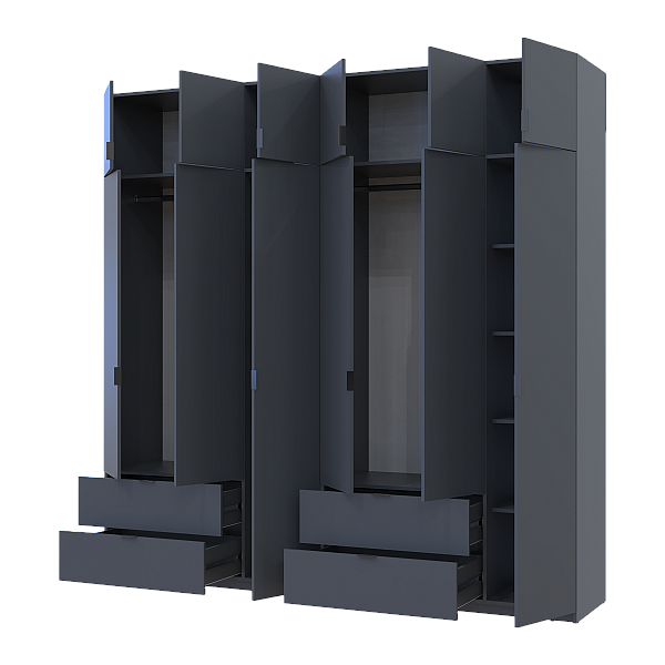 Комплект Лукас Графит 3+3 ДСП 240х50х240 Doros