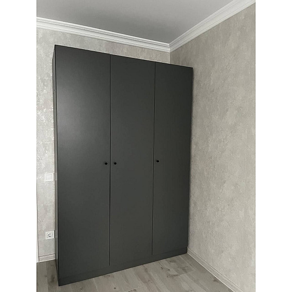Шафа для одягу Promo Графіт Графіт 3 ДСП 135х48х204 Doros