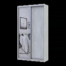 Шкаф купе Сити Лайт Сосна Натти 1 ДСП / 1 зеркало 120х45х225 Doros