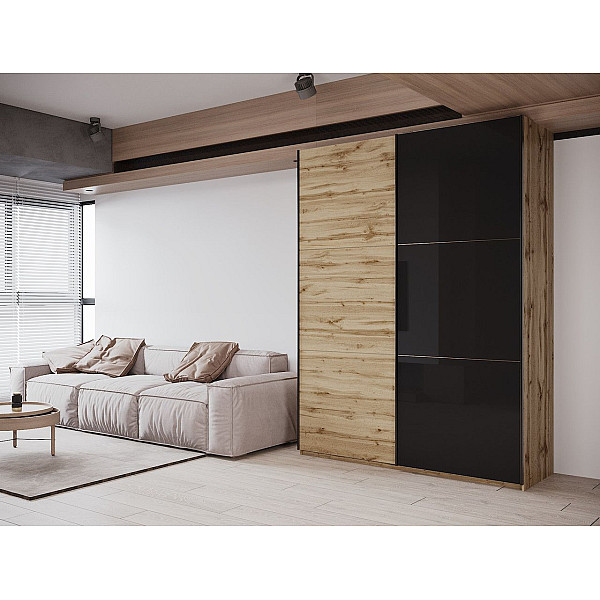 Шкаф купе G-Caiser Тахо 1 ДСП / 1 Стекло / 3 части 180х60х240 Doros