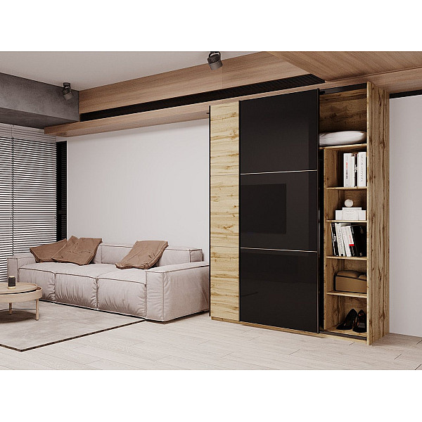 Шкаф купе G-Caiser Тахо 1 ДСП / 1 Стекло / 3 части 180х60х240 Doros