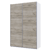 Шкаф купе G-Caiser Белый/Дуб Крафт Серый 2 ДСП / 3 части 160х60х240 Doros