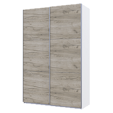 Шкаф купе G-Caiser Белый/Дуб Крафт Серый 2 ДСП / 3 части 160х60х240 Doros