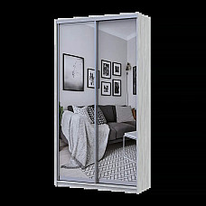 Шкаф купе Сити Лайт Сосна Натти 2 Зеркала 120х45х225 Doros