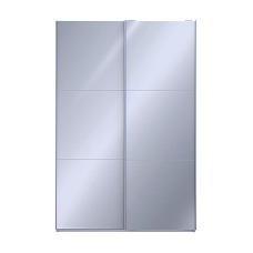 Шкаф купе G-Caiser Белый текстурный 2 Зеркала 160х60х240 Doros