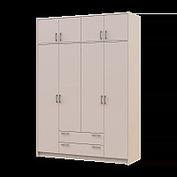 Шкаф для одежды Ронды с антресолей Кашемир 4 ДСП 160х52х236 Doros