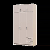 Шкаф для одежды Ронды с антресолей Кашемир 3 ДСП 121х52х236 Doros