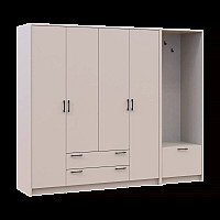 Шкаф для одежды Ронди с вешалкой Кашемир 4 ДСП 220х52х195 Doros
