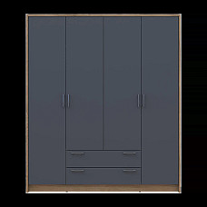 Шкаф для одежды Ронди Дуб Артизан/Графит 4 ДСП 160х52х195 Doros