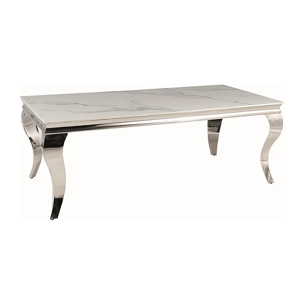 Журнальный столик PRINCE A CERAMIC белый CALACATTA/хром 120*60 PRINCEACBCH120 Signal