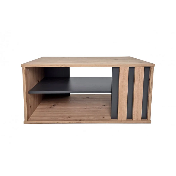 Журнальный столик T2 AD Антрацит/Дуб артизан 50 x 90 см. Intarsio