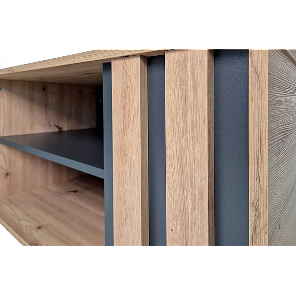Журнальный столик T2 AD Антрацит/Дуб артизан 50 x 90 см. Intarsio