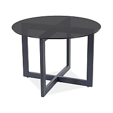 Журнальный столик ALMERIA B черный прозрачный / черный Диаметр 60X45 ALMERIABCCFI60 Signal