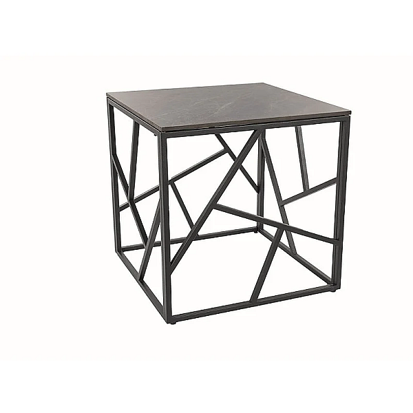 Журнальный столик ESCADA B III серый эффект мрамора/черный 55X55 ESCADABIIISZC Signal
