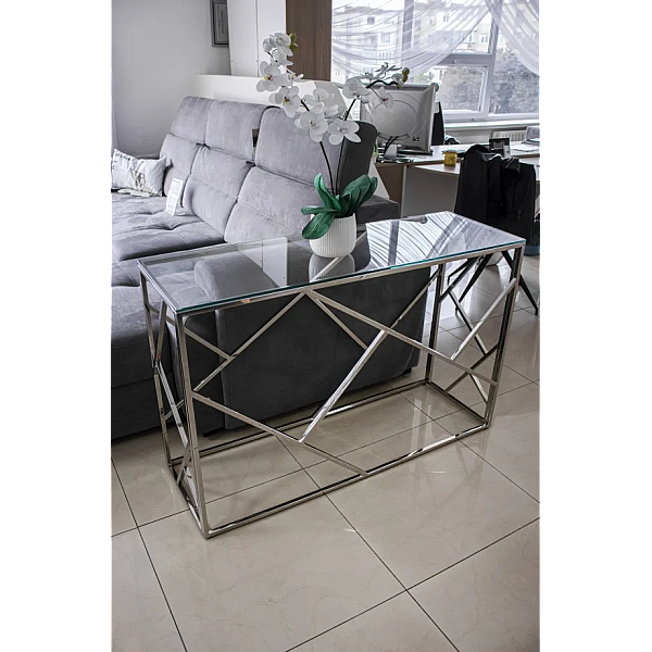 Журнальный стол Escada C 120х40 Прозрачный / Серебряный ESCADACS Signal