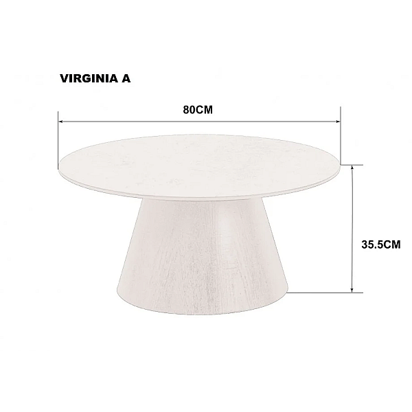Журнальный столик VIRGINIA A Черный глянец / Коричневый мат 80 x 35,5 см. Intarsio