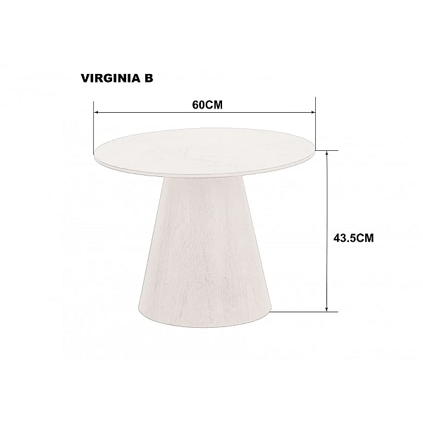 Журнальный столик VIRGINIA B Черный глянец / Коричневый мат 60 x 43,5 см. Intarsio