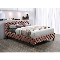 Двуспальная кровать HERRERA VELVET 160X200 античная роза / венге BLUVEL 52 HERRERAV160RW Signal