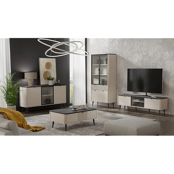 Комод MARLY REG 7 160х82х40 кашемир / серый Jurek