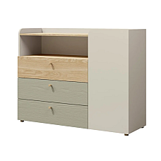 Комод YUKI REG 9 120х93х40 серый / бежевый / дуб / эвкалипт Jurek