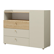Комод YUKI REG 9 120х93х40 серый / бежевый / дуб Jurek