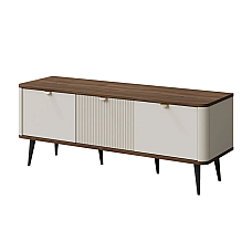 Тумба под телевизор MARLY REG 14 130х52х40 кашемир / орех Jurek