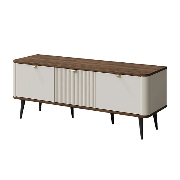 Тумба под телевизор MARLY REG 14 130х52х40 кашемир / орех Jurek