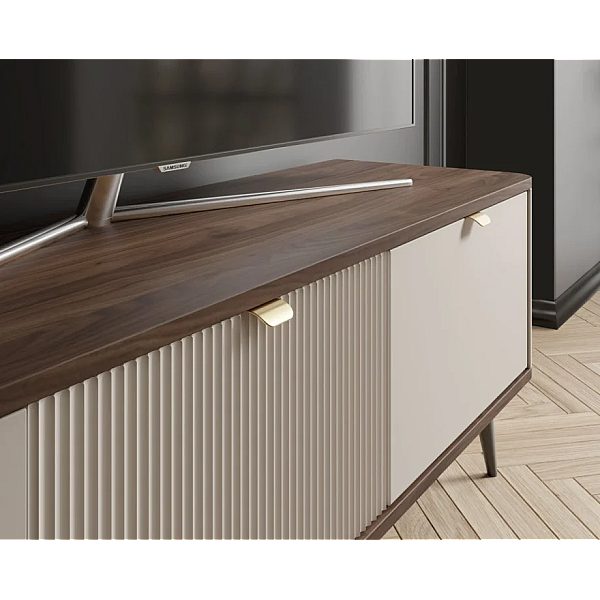 Тумба под телевизор MARLY REG 13 160х52х40 кашемир / орех Jurek